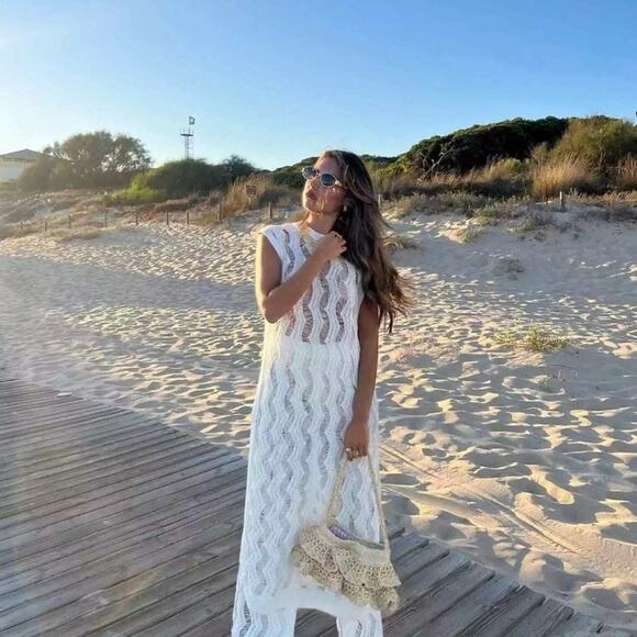 ZARA BLOGGER FAVORITE LONG KNIT TUNIC DRESS - Picture 3 of 14